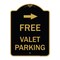 Signmission Free Valet Parking W/ Right Arrow, Black & Gold Aluminum Sign, 18" x 24", BG-1824-23942 A-DES-BG-1824-23942 - alternate 1